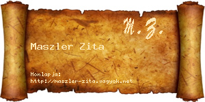 Maszler Zita névjegykártya